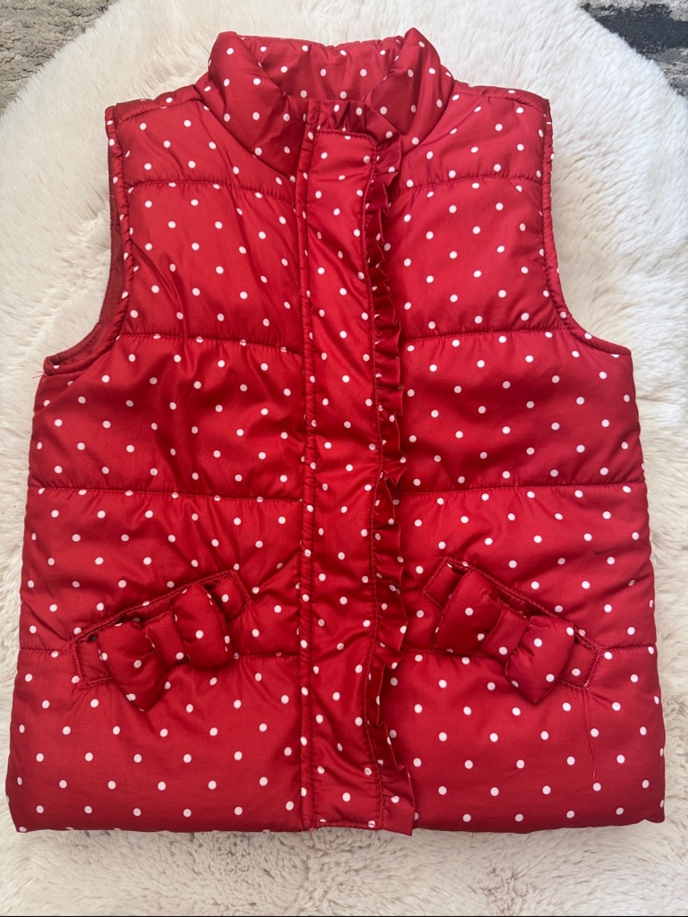 Kids Headquarters 4T Minnie Mouse accents Polka Dot Puffer Vest